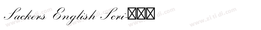 Sackers English Scri字体转换